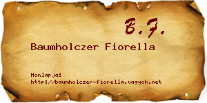 Baumholczer Fiorella névjegykártya